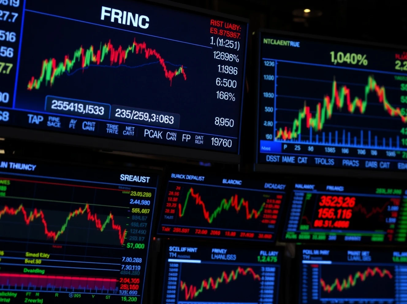 Friday market analysis showing real-time stock performance and trading data visualization