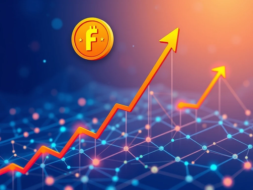 FUN token cryptocurrency showing strong upward momentum with blockchain network activity