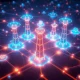 Future telecommunications network showing 5G, IoT and AI integration