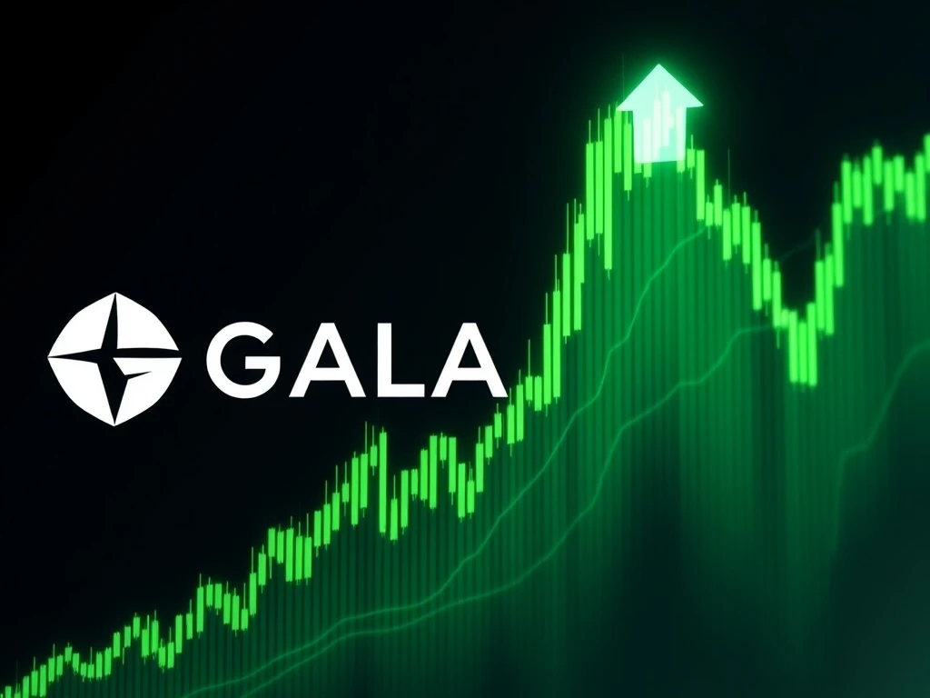 GALA price surge chart showing dramatic cryptocurrency volatility and trading activity