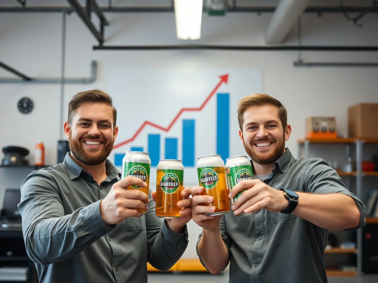 Garage Beer cans showing business growth despite industry challenges with Kelce brothers