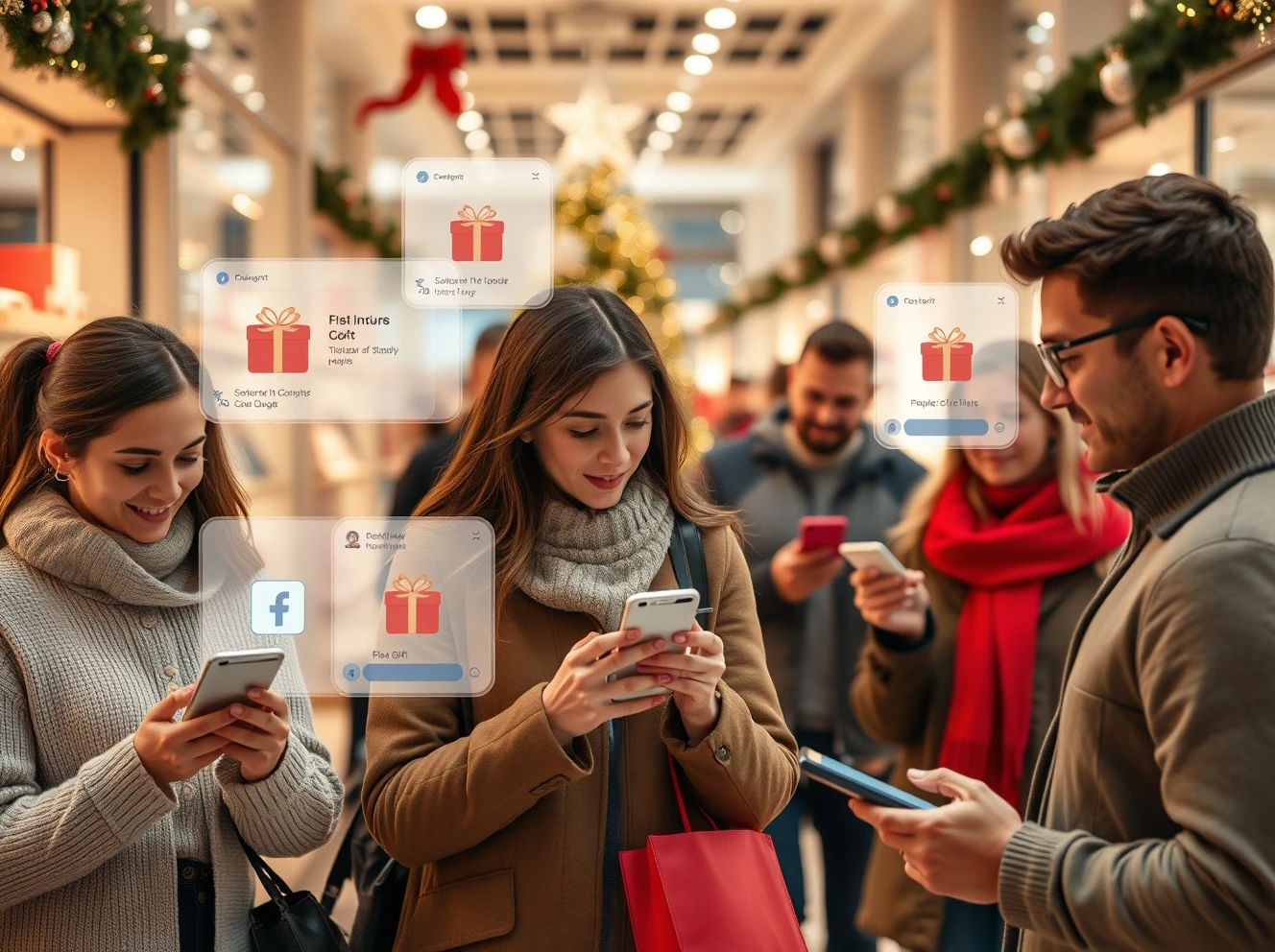 Generative AI Christmas shopping assistant helping consumers choose perfect gifts with personalized recommendations
