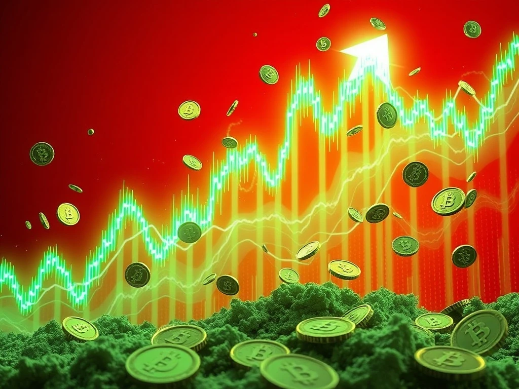 GHST cryptocurrency price surge analysis showing volatile market movement