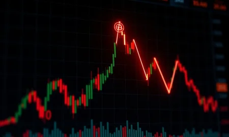 GLM price drop analysis showing sharp cryptocurrency market decline with technical indicators