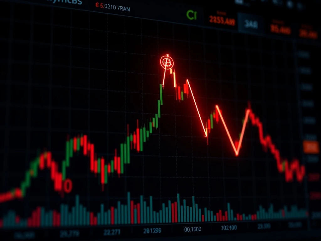 GLM price drop analysis showing sharp cryptocurrency market decline with technical indicators