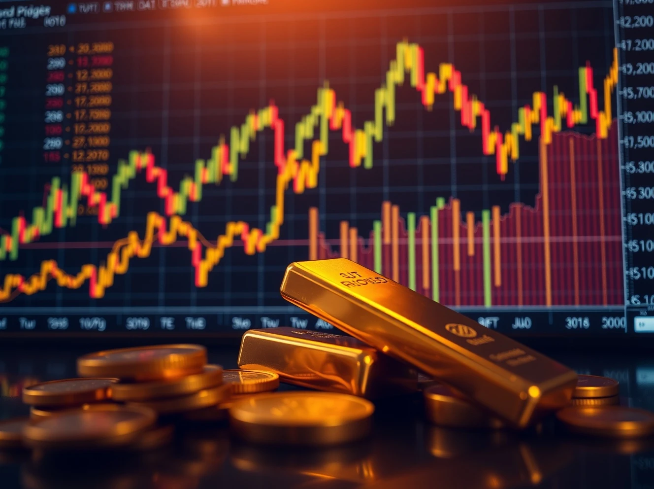 Gold record high price chart showing dramatic surge toward $4,000 milestone