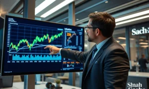 Goldman Sachs analyst presenting critical CPI inflation prediction data to financial team