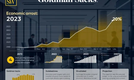 Goldman Sachs economic forecast showing market projections through 2030 with detailed charts and growth indicators