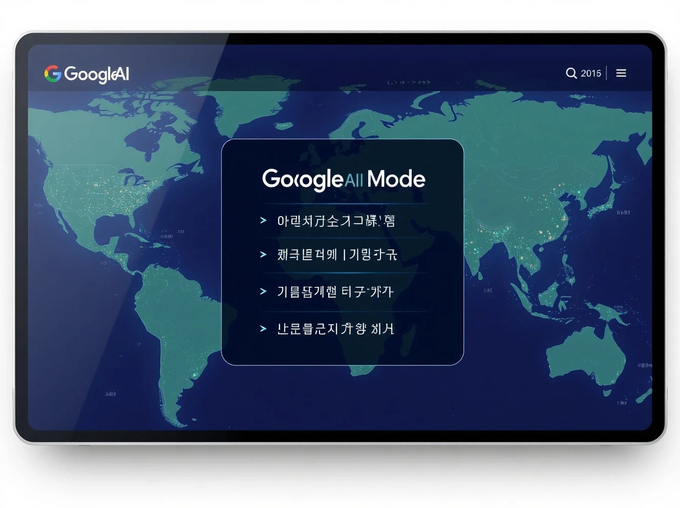 Google AI Mode interface displaying multiple languages including Hindi and Japanese characters
