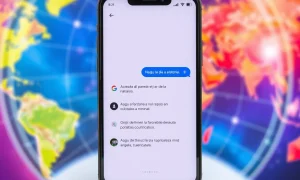 Google AI Mode interface showing Spanish language conversational search with interactive features