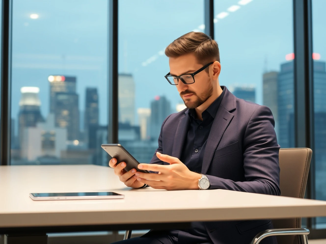 Entrepreneur using Google Pixel 10 business smartphone for productivity and connectivity