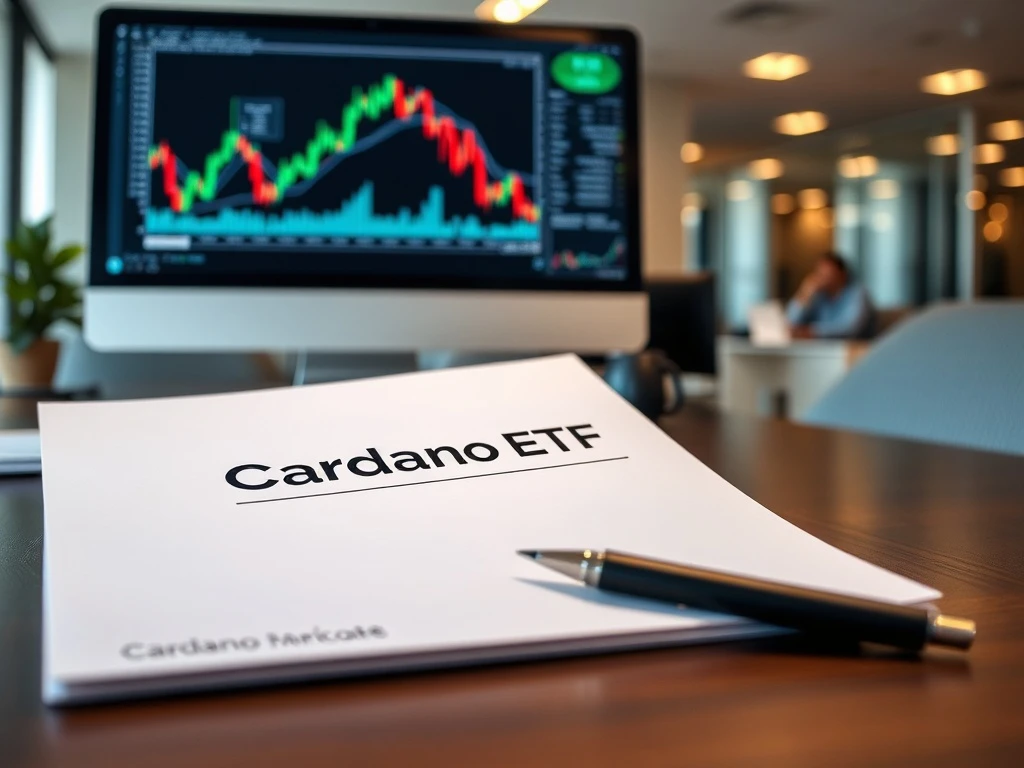 Grayscale's Cardano ETF filing document with regulatory approval timeline