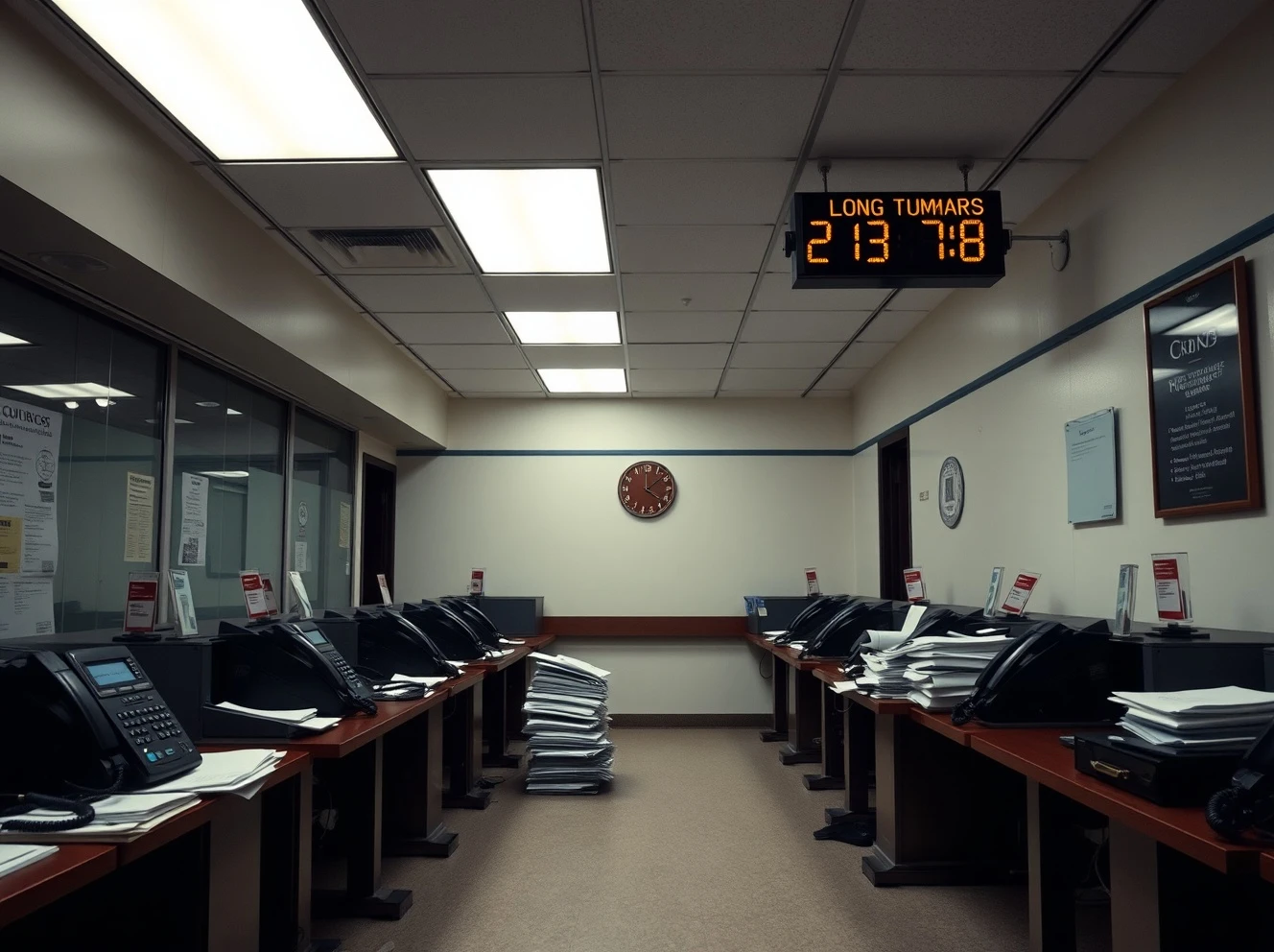 HMRC staff sick days impact on taxpayer service with unanswered calls and empty workstations