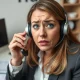 Frustrated taxpayer waiting for HMRC unanswered calls with important documents