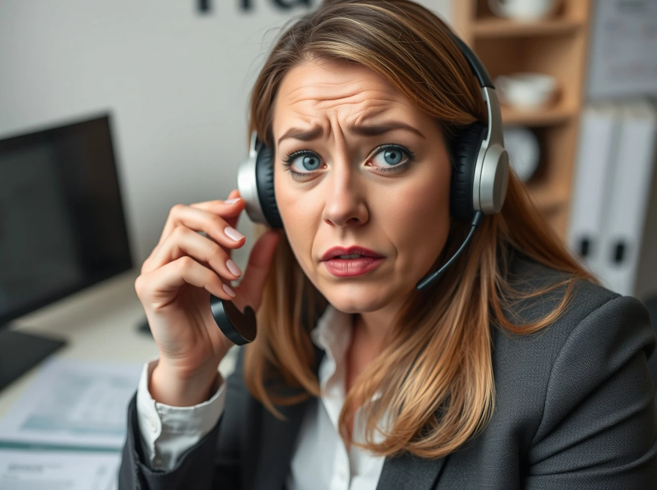 Frustrated taxpayer waiting for HMRC unanswered calls with important documents