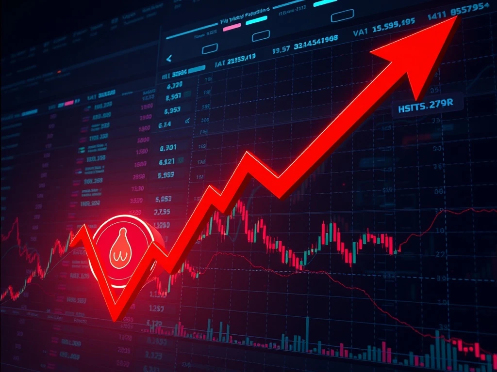 HOOK cryptocurrency dramatic market crash showing extreme volatility and price collapse