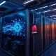 Huawei's advanced AI infrastructure connecting multiple graphics cards for enhanced computing power