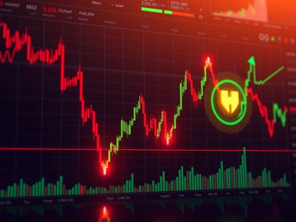 HUMA cryptocurrency extreme volatility chart showing dramatic price swings and recovery patterns