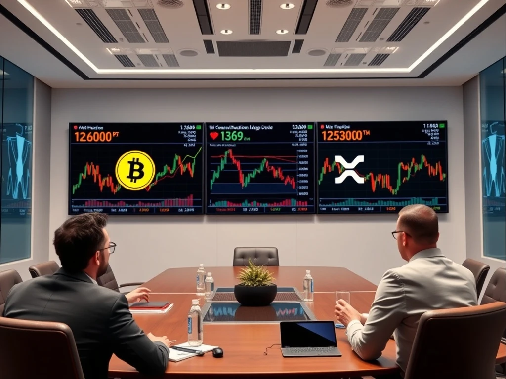 Corporate digital asset strategy showing Bitcoin and XRP investment analysis for long-term growth