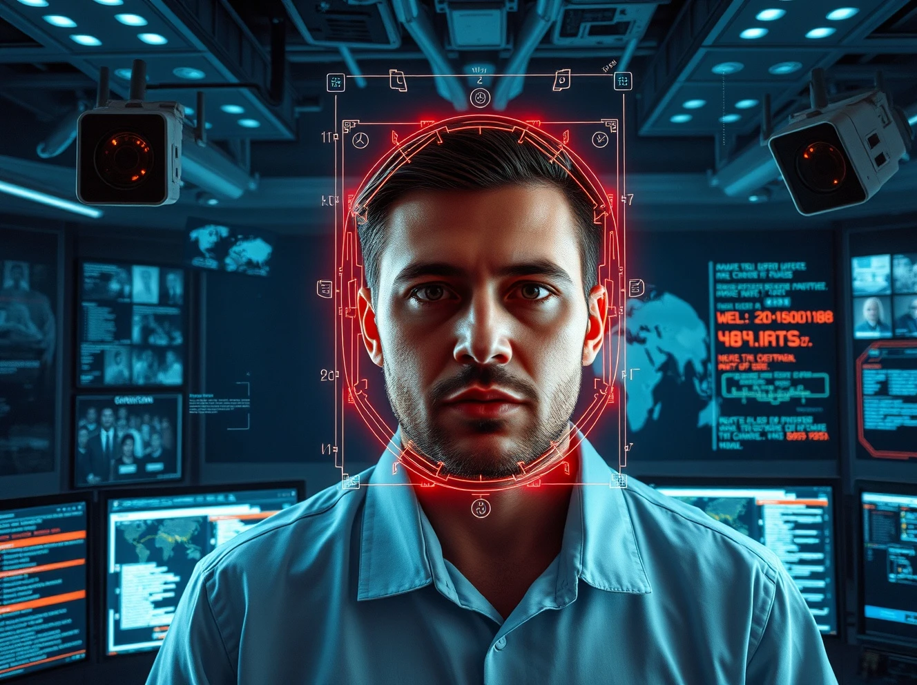 ICE surveillance technology monitoring immigration enforcement operations with facial recognition systems