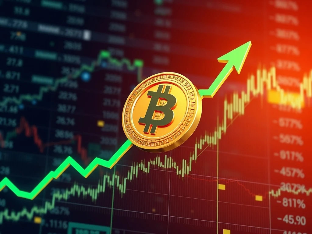 ICP cryptocurrency token surging on volatile market graph with percentage gains