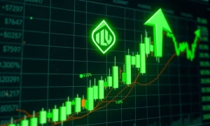 ILV cryptocurrency massive price surge chart showing 281% gain in volatile market conditions