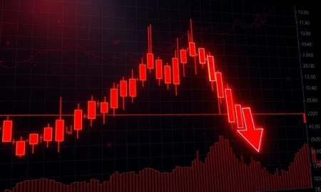 ILV price crash showing dramatic cryptocurrency market decline with sharp red downward trend