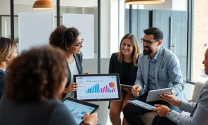 Modern participant rollover process explained by financial professionals using digital tools