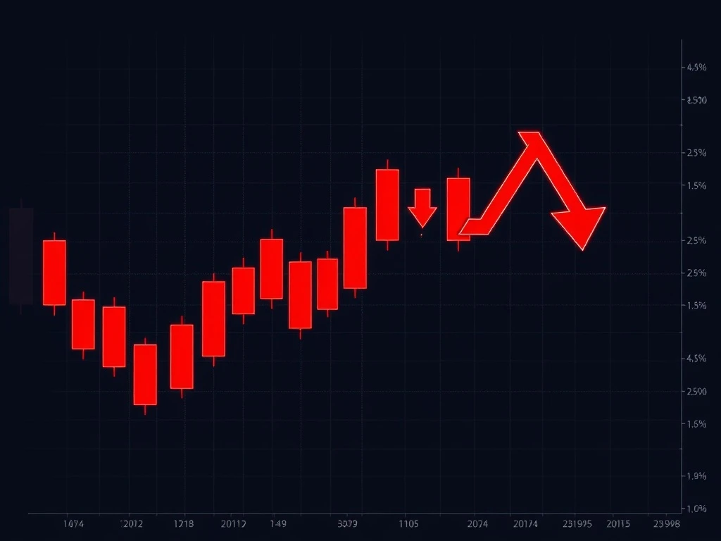 IMX price correction showing dramatic cryptocurrency market decline with sharp downward trend