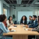 Priya Morioka demonstrating inclusive leadership during a diverse team meeting