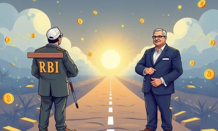 India crypto regulation crossroads showing financial authorities and digital currency pathways