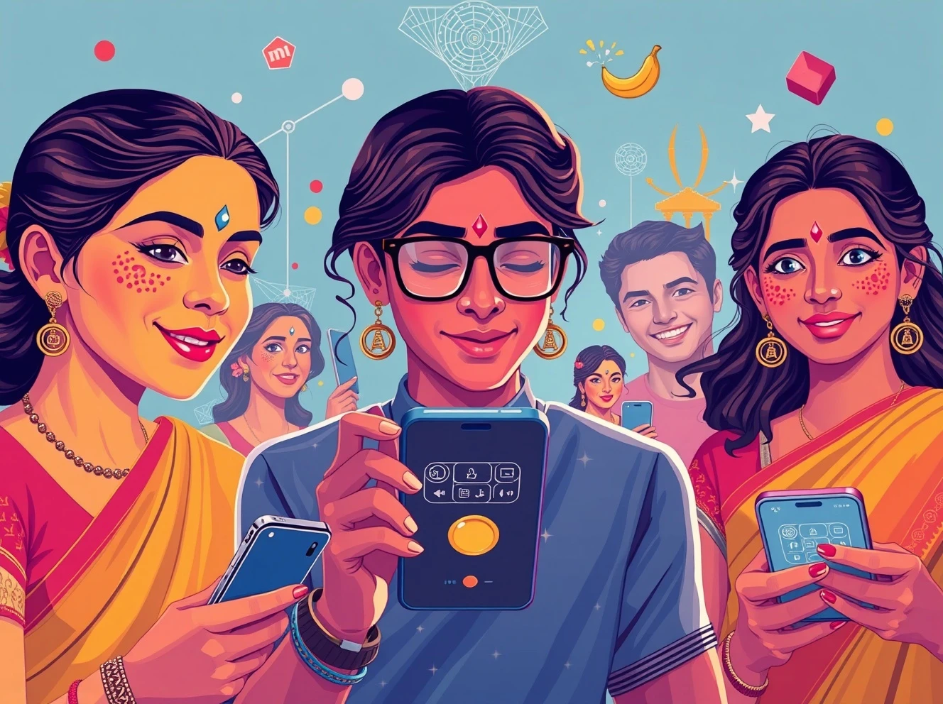 Indian users creatively engaging with Nano Banana AI image generation technology