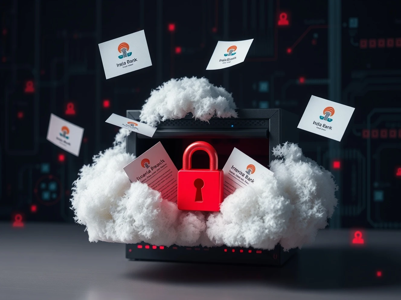 Indian bank data breach showing exposed financial documents from unsecured cloud storage