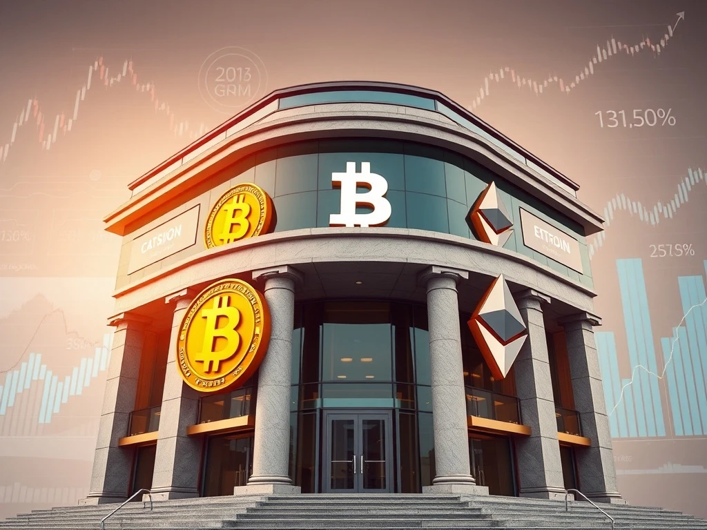 Institutional Bitcoin adoption driving cryptocurrency price targets through ETF investments and regulatory clarity
