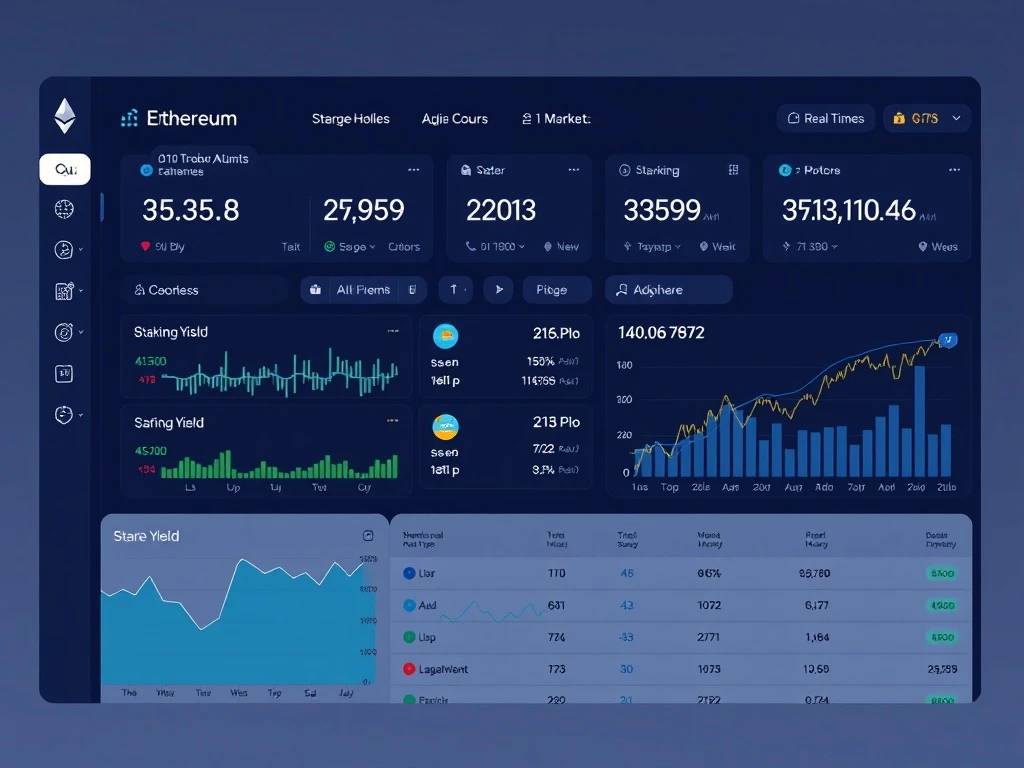Institutional Ethereum treasuries dashboard showing yield optimization and digital asset management
