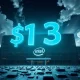 Intel financial challenge illustrated through corporate financial charts and semiconductor components