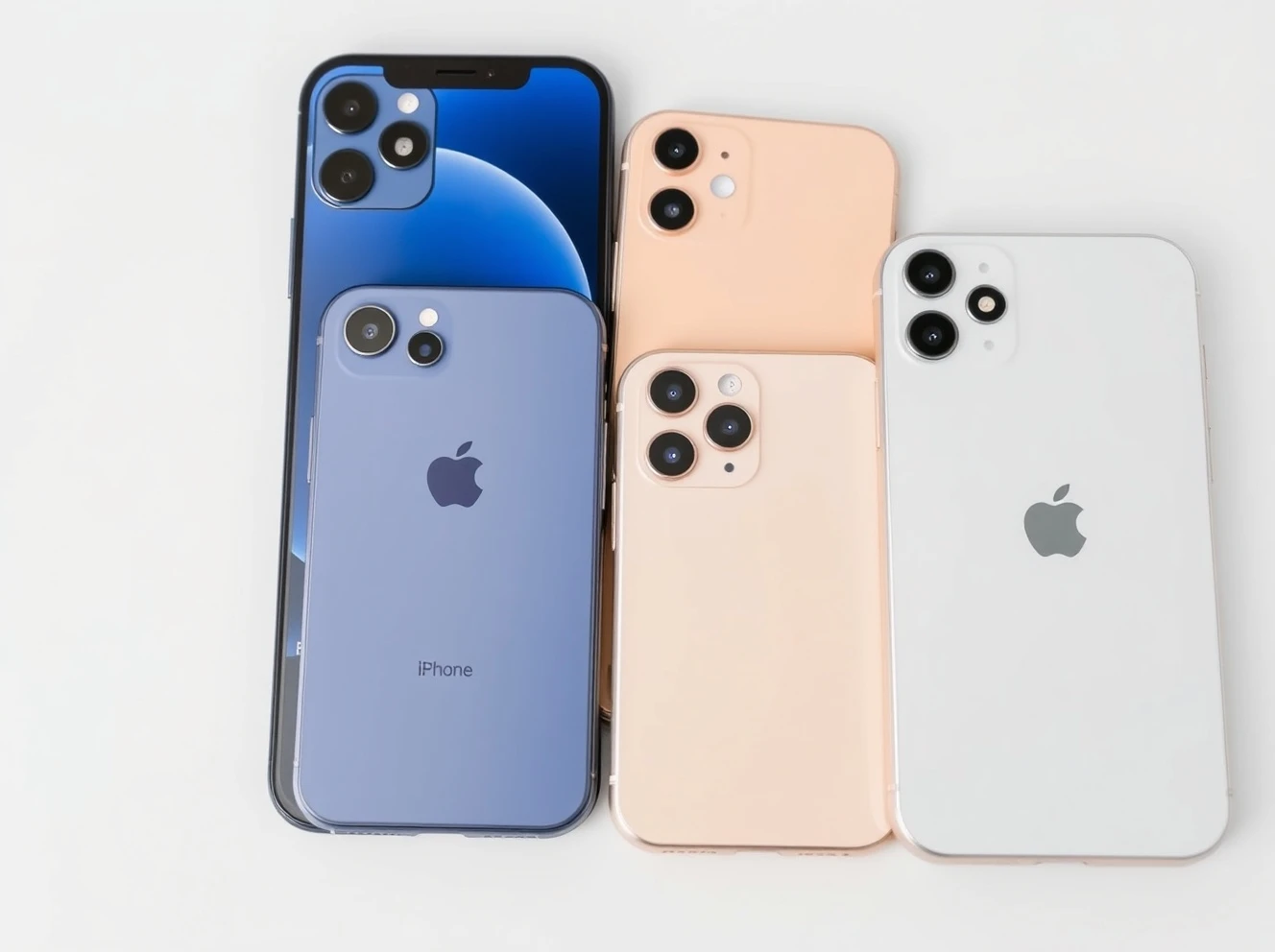 Complete iPhone 17 lineup comparison showing all four models with different colors and sizes