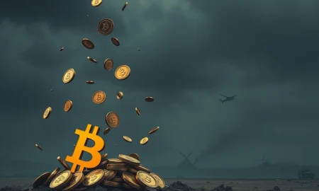 Geopolitical risk causing cryptocurrency market collapse in Iran with digital assets falling
