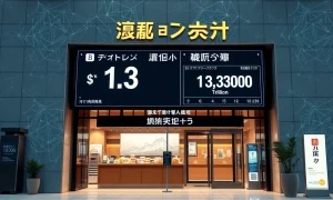 Japan Post Bank digital currency transformation showing blockchain integration with traditional banking systems