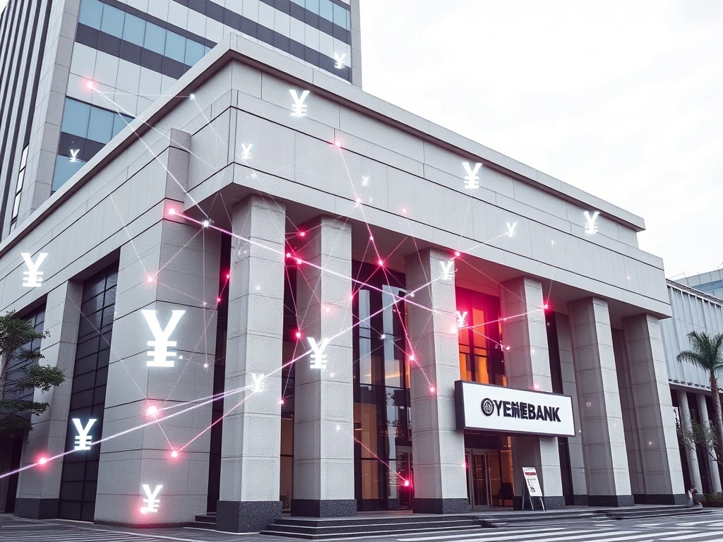 Japan Post Bank DCJPY digital currency transformation showing blockchain technology integration