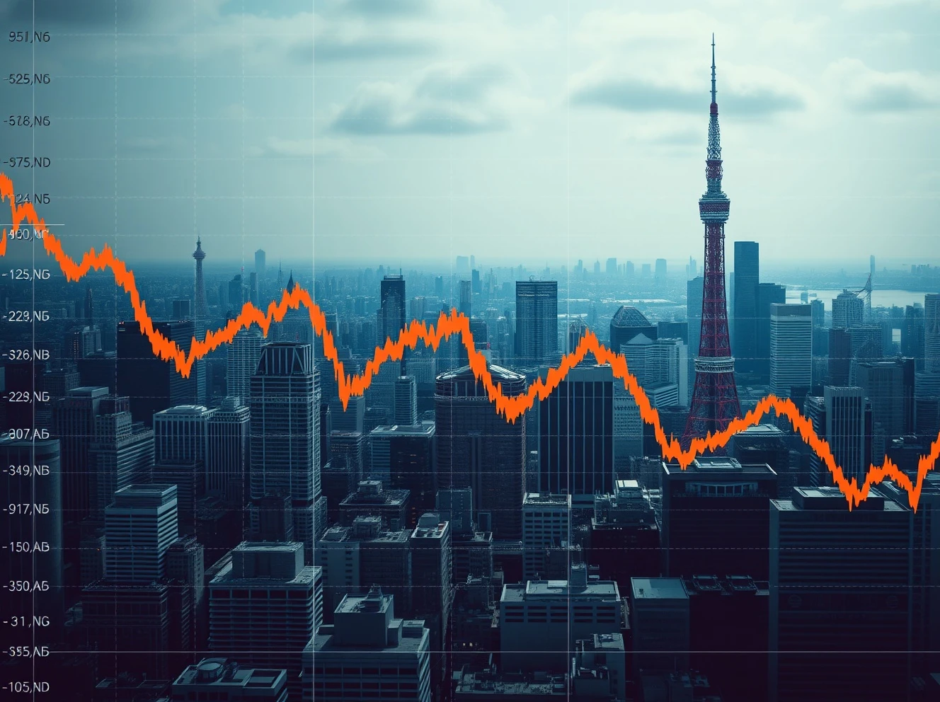 Japanese Yen chart plummeting amid political uncertainty and Federal Reserve policy speculation
