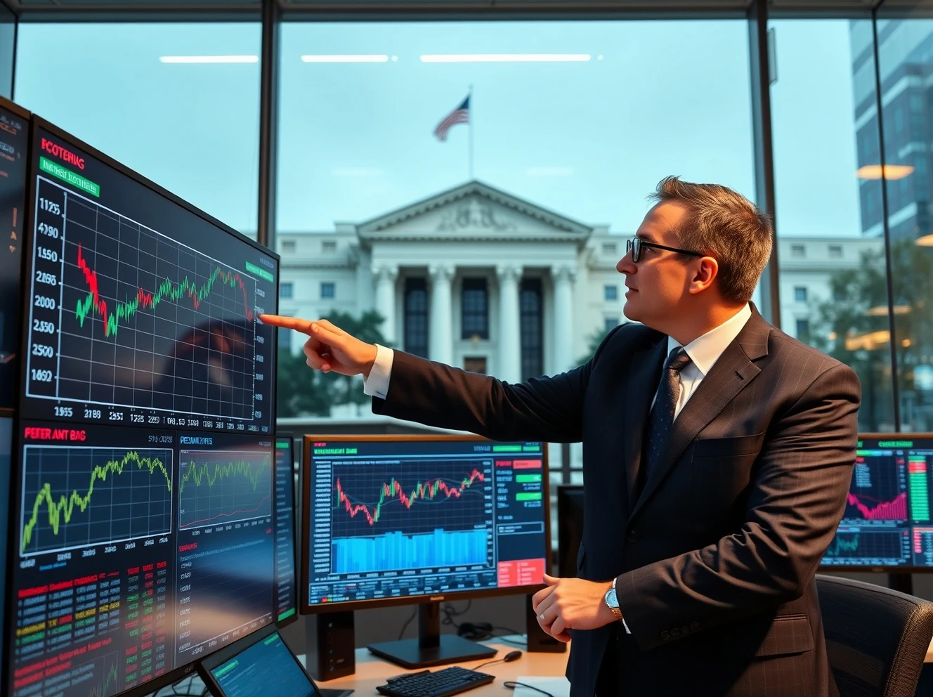 JPMorgan analyst discussing Fed rate cuts forecast with economic data charts