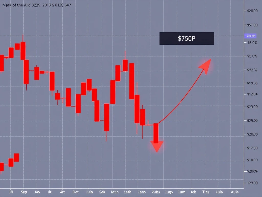 JUP cryptocurrency dramatic price crash chart showing massive 71% decline
