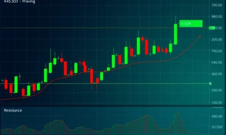 Kaspa price chart showing critical support level and trading range analysis