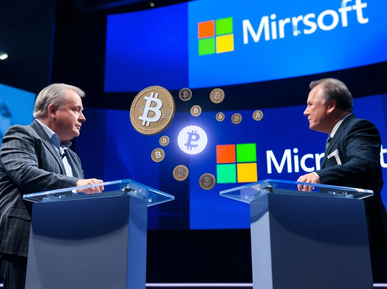 Kevin O'Leary debating Microsoft on cryptocurrency regulation policy differences