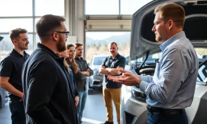 Kevin Paul Dodd demonstrating automotive business success through hands-on leadership in modern repair facility