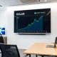 Klarna IPO announcement with stock market growth visualization showing financial recovery