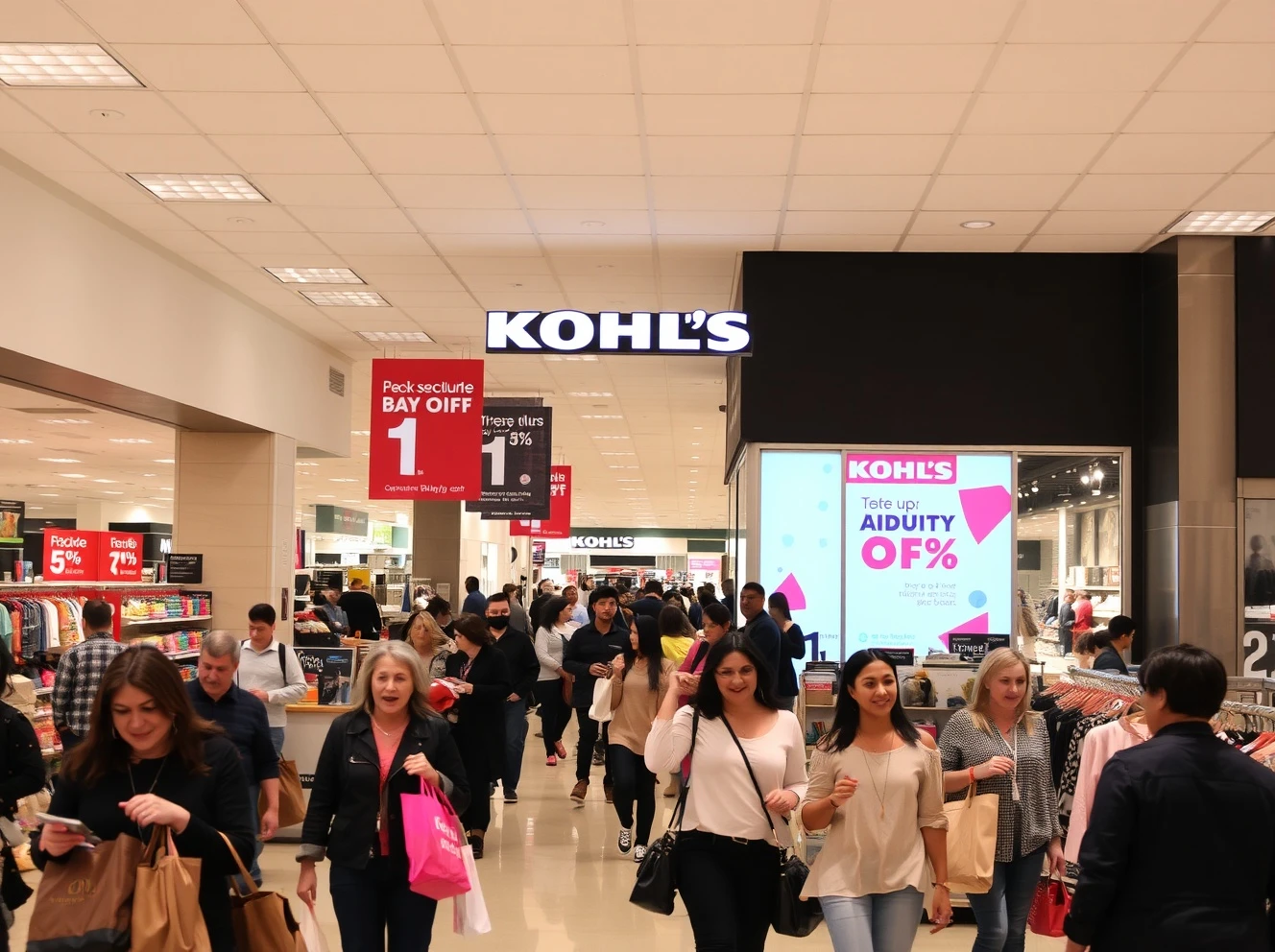 Kohl's customer strategy in action with shoppers engaging in promotional store experience