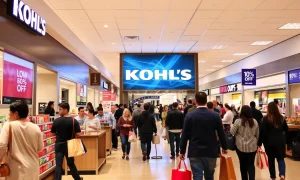 Kohl's retail strategy implementation showing customers returning to stores with shopping bags