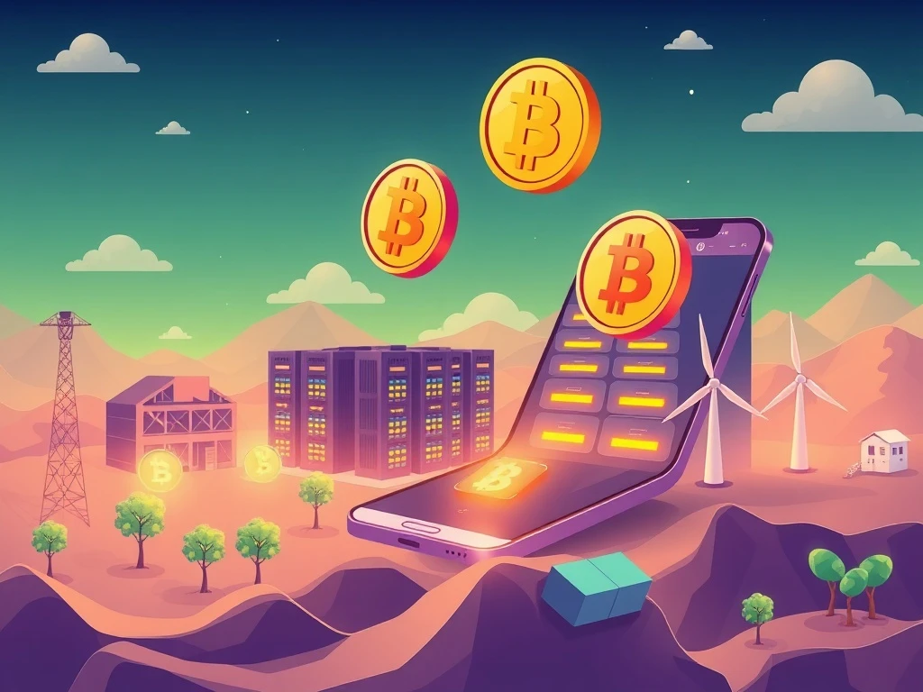 KuMining platform enabling retail investors to access industrial crypto mining operations with transparent dashboard interface